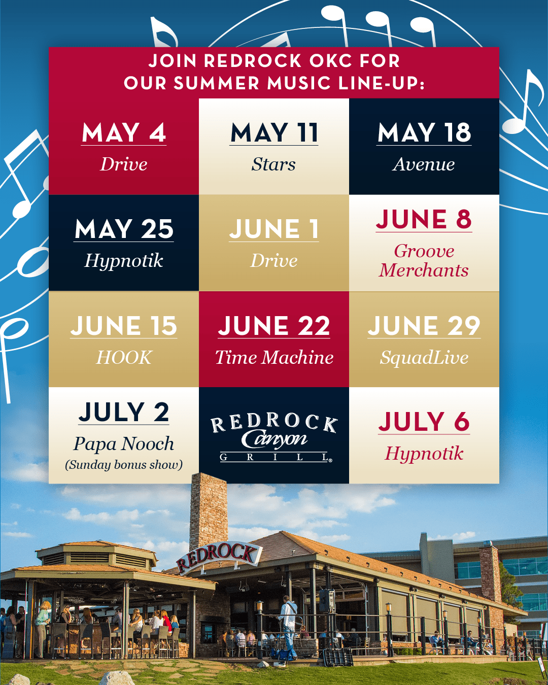Redrock OKC Live Music Schedule